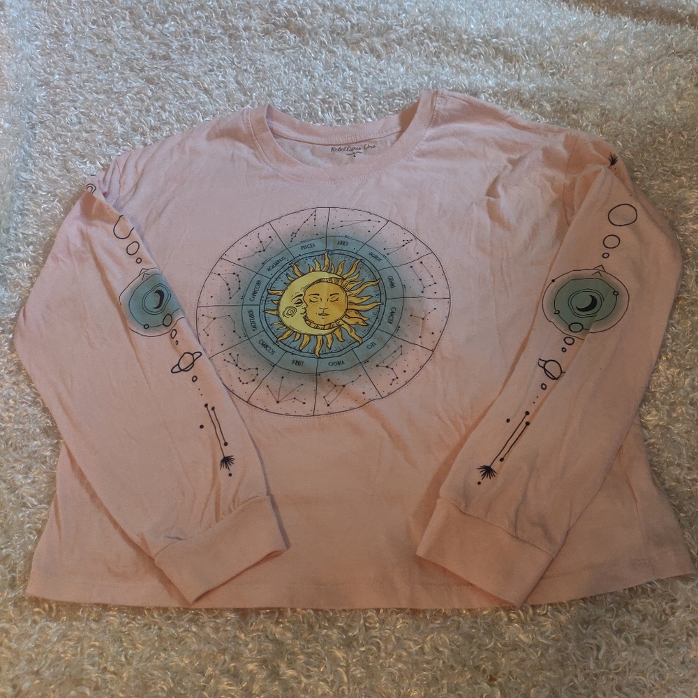 Women's Long Sleeve Stretch Tee Shirt Size L